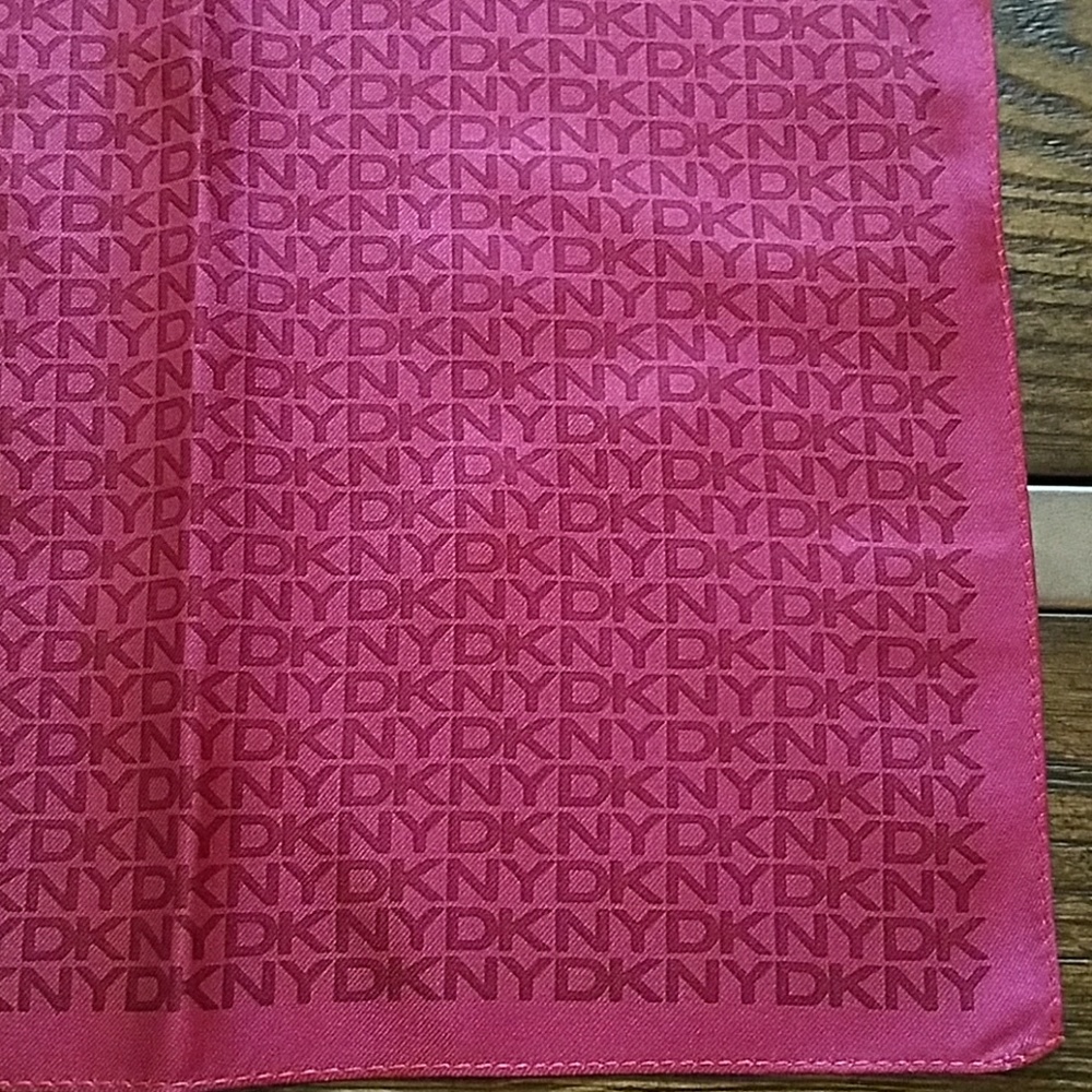 DKNY dark pink silk scarf